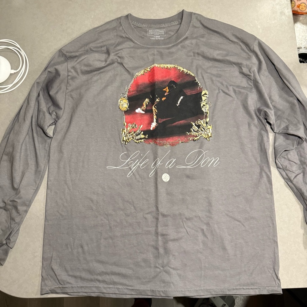 Don Toliver x Cactus Jack Gray Long Sleeve Concert Merch